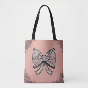 Elegante Staubrose-Spitzen-Schleife & Verzierte Ko Tasche