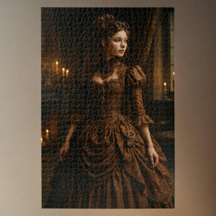 Elegante Steampunk Viktorianisch Lady in Brown Puzzle