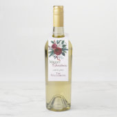 Elegante Stechpalmen-Beeren-rotes grünes Flaschenanhänger (Auf Flasche)