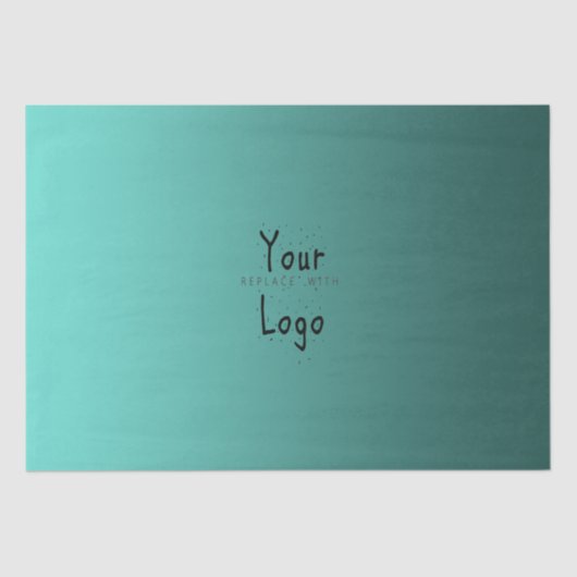 Elegante Steigungs-aquamarines Grün mit Seidenpapier (Vorderseite)