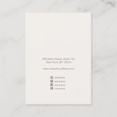 Elegante Sterne Astrologie Nekklace Display Visitenkarte (Rückseite)