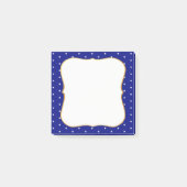 Elegante Sterne auf Royal Blue Post-it Klebezettel (Vorderseite)