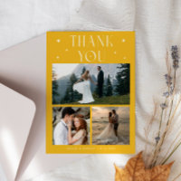 Elegante Sterne-Hochzeit Multi-Foto-Gelb