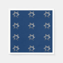 Elegante Sterne Muster Sterne Silver Gray Blue