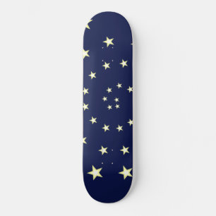 Elegante Sterne Spirale auf Navy Blau Skateboard