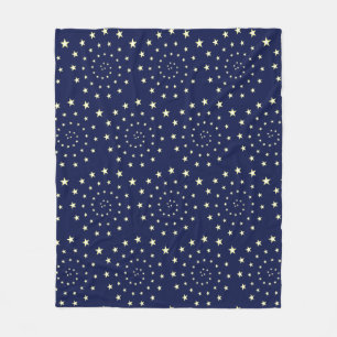 Elegante Sterne spiralisieren auf navyblauem Fleec Fleecedecke