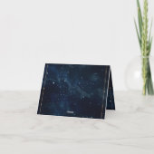 Elegante Sternennacht Hochzeit Celestial Wedding Dankeskarte (Rückseite)