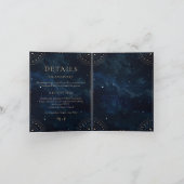 Elegante Sternennacht Hochzeit Celestial Wedding Einladung (Innenseite)