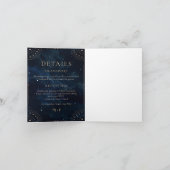 Elegante Sternennacht Hochzeit Celestial Wedding Einladung (Innenseite)