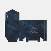Elegante Sternennacht Hochzeit Celestial Wedding Geschenkschachtel (Ungefaltet)