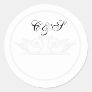 Elegante Sticker für die Gastgeschenk Hochzeit Wei