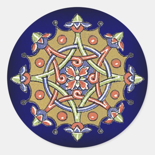 Elegante Sticker für geometrische Siegel der Antik (Vorderseite)