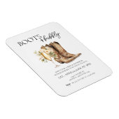 Elegante Stiefel und Bubbly Bridal Dusche Einladun Magnet (Rechte Seite)