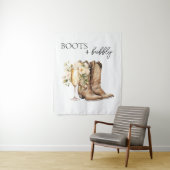 Elegante Stiefel und sprudelige westliche Brautpar Wandteppich (Beispiel)