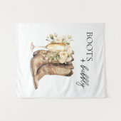 Elegante Stiefel und sprudelige westliche Brautpar Wandteppich (Vorderseite (Horizontal))