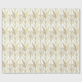 Elegante Stier und White Foliage Art Deco Geschenkpapier (Flach)