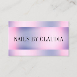 Elegante stilechte holografische Rose goldene lila Visitenkarte