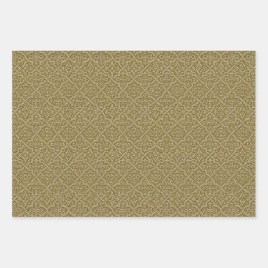 Elegante Stilelemente Holiday Quatrefolie Geschenkpapier Set (Vorderseite)