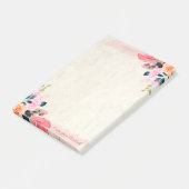 Elegante Stilftige Blume Feather Post-it Klebezettel (angewinkelt)