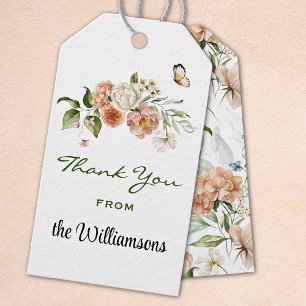 Elegante Stillleben-Kunst Blumen Danke Geschenkanh Geschenkanhänger