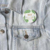 Elegante stilvolle Adlerfarn-Hochzeit Button (Beispiel)