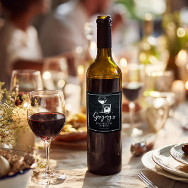 Elegante stilvolle Bachelor Party Weinetikett