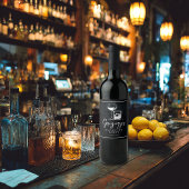 Elegante stilvolle Bachelor Party Weinetikett