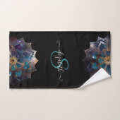 Elegante Stilvolle Black Gold Farbenspiel Mandala Badhandtuch Set (Handtuch)