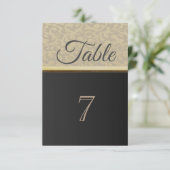 Elegante, stilvolle Black Table Card Einladung (Stehend Vorderseite)