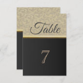Elegante, stilvolle Black Table Card Einladung (Vorne/Hinten)