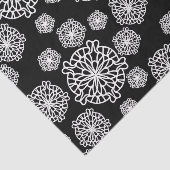 Elegante, stilvolle Black & White Mandala Blume Seidenpapier (Ausschnitt)
