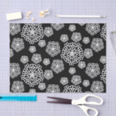 Elegante, stilvolle Black & White Mandala Blume Seidenpapier (Handwerk)