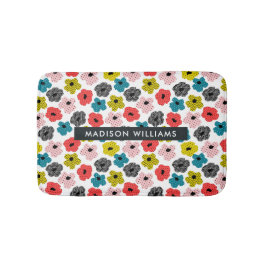 Elegante stilvolle Blume Minimalistisch Bath Mat Badematte