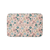 Elegante stilvolle Blume Minimalistisch Bath Mat Badematte (Vorderseite)