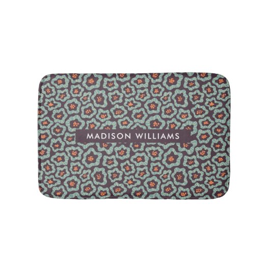 Elegante stilvolle Blume Minimalistisch Bath Mat Badematte (Vorderseite)