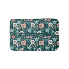Elegante stilvolle Blume Minimalistisch Bath Mat Badematte