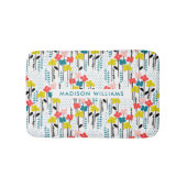 Elegante stilvolle Blume Minimalistisch Bath Mat Badematte (Vorderseite)