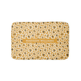 Elegante stilvolle Blume Minimalistisch Bath Mat Badematte