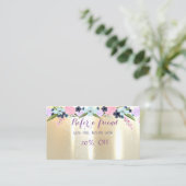 Elegante, stilvolle Blume-Referenzkarte Empfehlungskarte (Stehend Vorderseite)