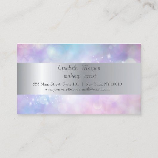 Elegante Stilvolle Bokeh Loyalty Card Treuekarte (Rückseite)