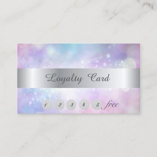 Elegante Stilvolle Bokeh Loyalty Card Treuekarte (Vorderseite)