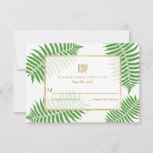 Elegante stilvolle Bracken-Hochzeits-RSVP RSVP Karte