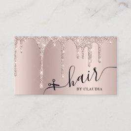 Elegante stilvolle Champagner-Glitzer-Tropfen Visitenkarte