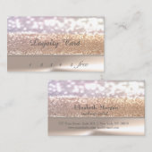 Elegante stilvolle Chic,Glittery Bokeh Loyalty Car Treuekarte (Vorne/Hinten)