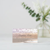 Elegante stilvolle Chic,Glittery Bokeh Loyalty Car Treuekarte (Stehend Vorderseite)