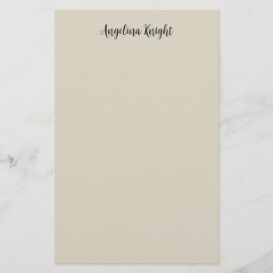 Elegante stilvolle chic schlichte Handschrift Schr Briefpapier