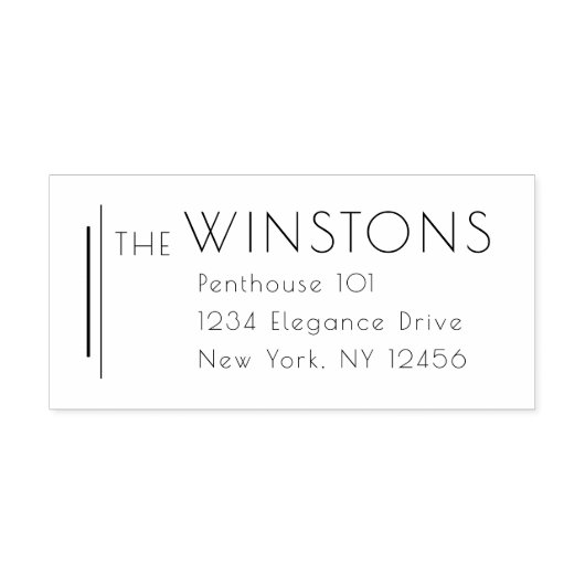 Elegante stilvolle Classic Rich Luxury Rücksendead Permastempel (Design)