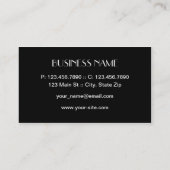 Elegante, stilvolle Damask Beruflich Visitenkarte (Rückseite)