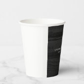 Elegante Stilvolle Dunkelgraue Holzkunst Beruflich Pappbecher (Rechts)