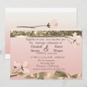 Elegante stilvolle Einladung zur Blumenhochzeit (Vorne/Hinten)